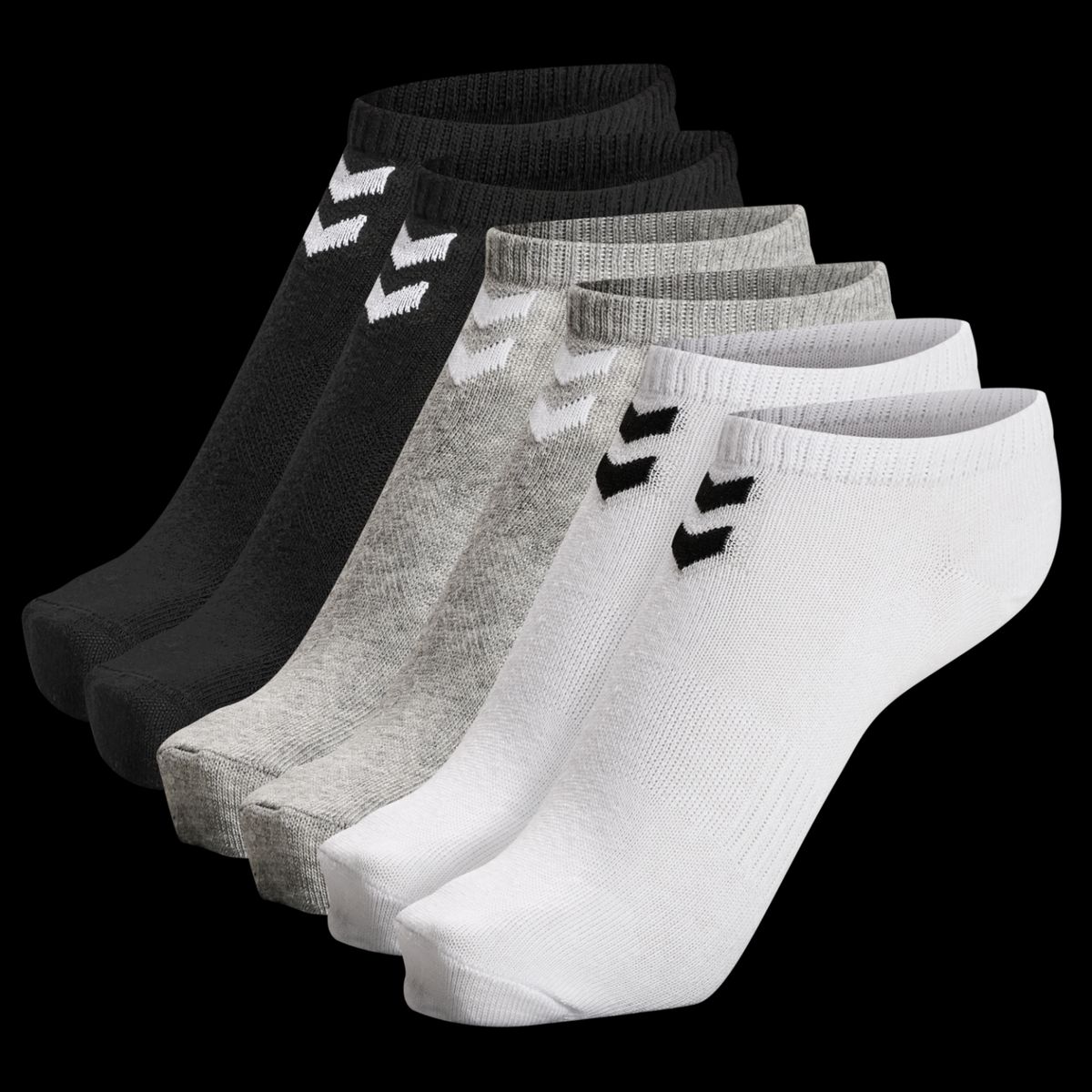 Hummel Chevron Unisex Strømper - WHITE/BLACK/GREY - 10