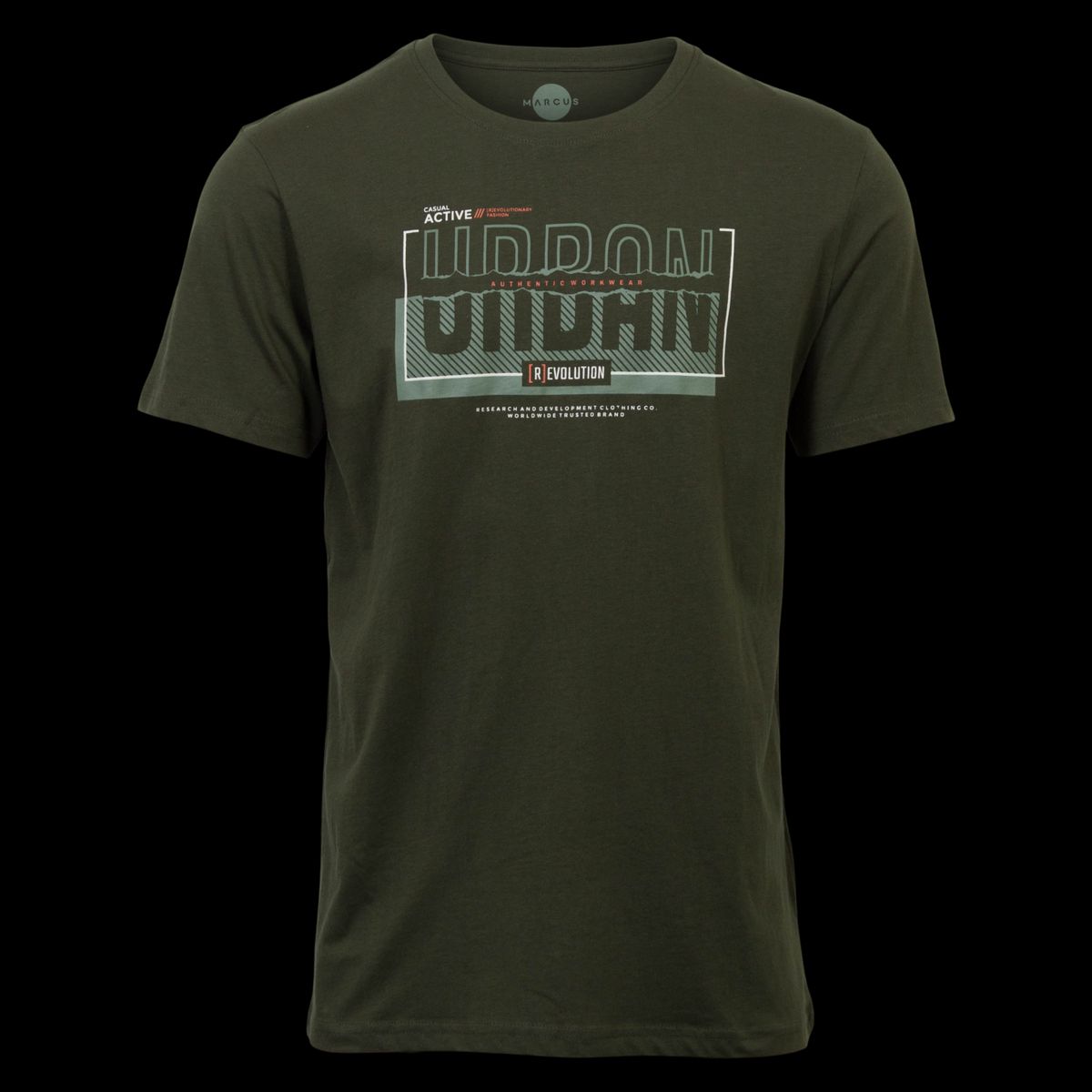 Marcus Zion Herre T-shirt - Olive Green - XL