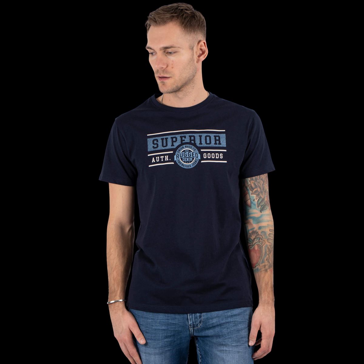 Marcus Esme Herre T-shirt - Night Navy - M