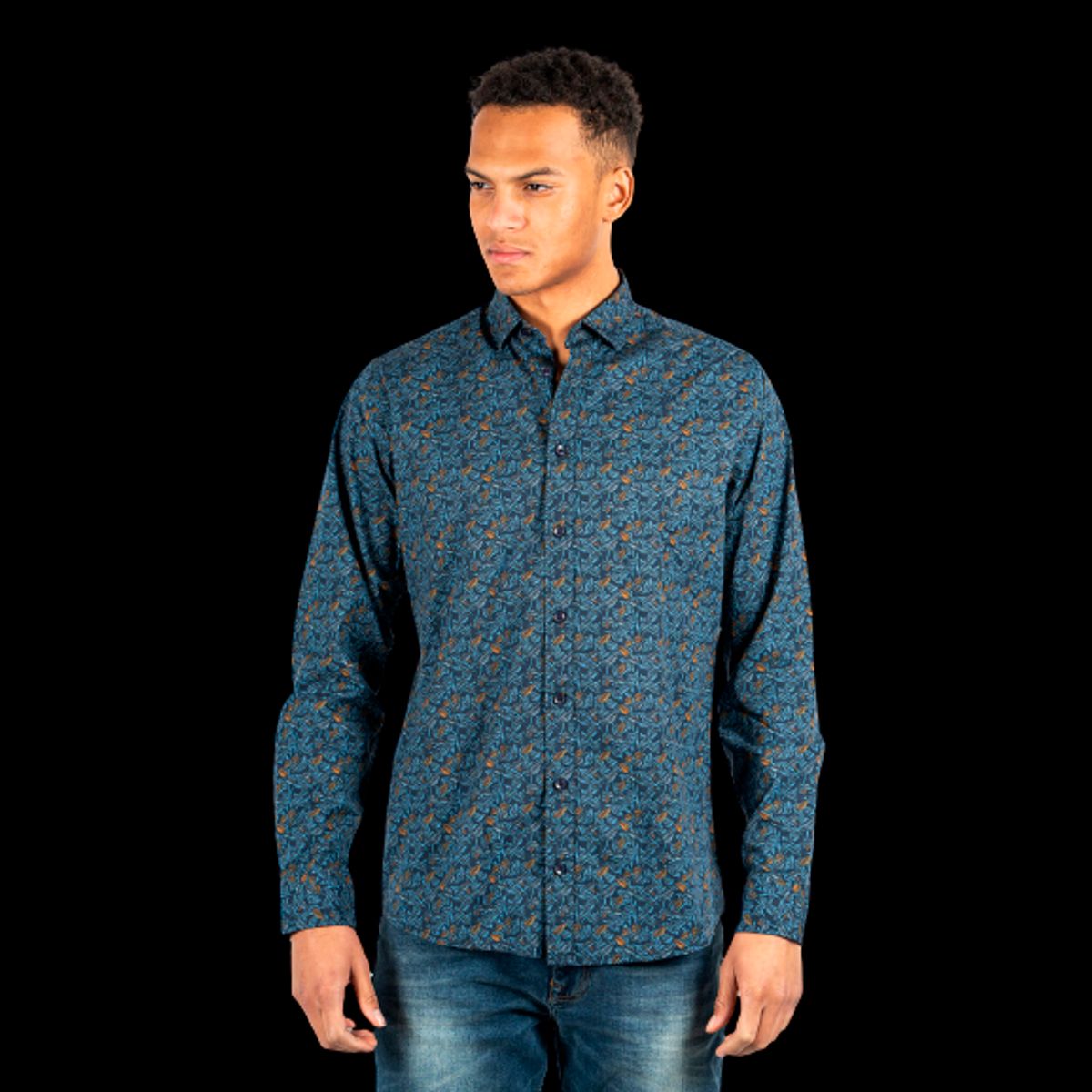 Marcus Epson Herre Skjorte - Night Navy - XL