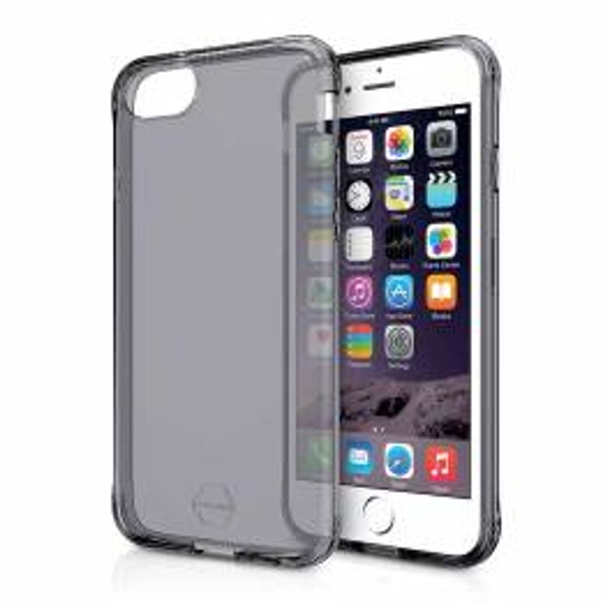 ITSKINS Gel Cover iPhone 7/6/6S/8 Gennemsigtigt sort