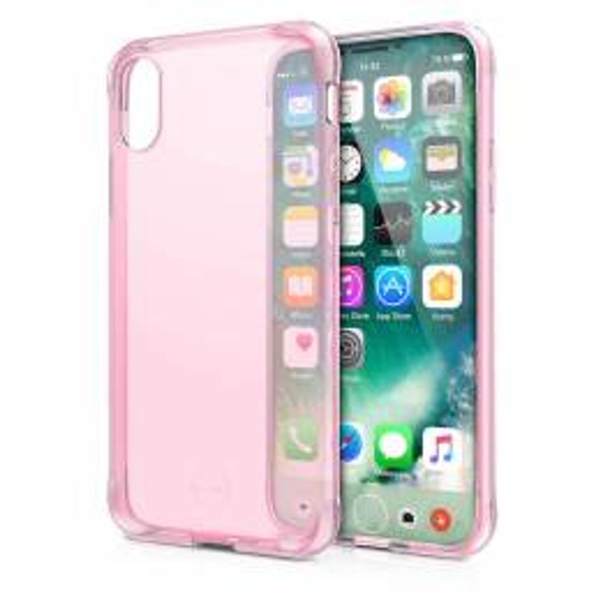 ITSKINS Gel Cover iPhone X/Xs Gennemsigtigt lys pink