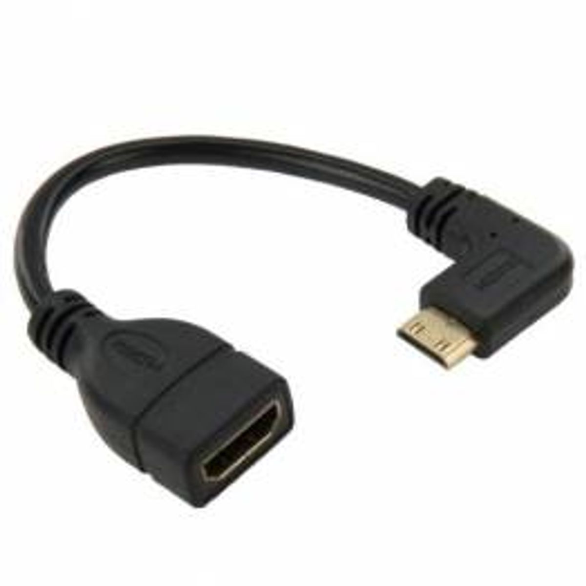 Mini HDMI til HDMI hun med vinkel