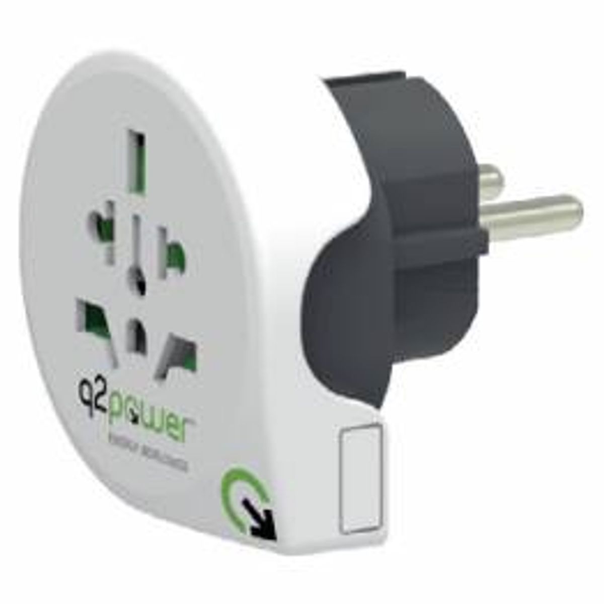 Q2Power Qdapter 360 world adapter, White