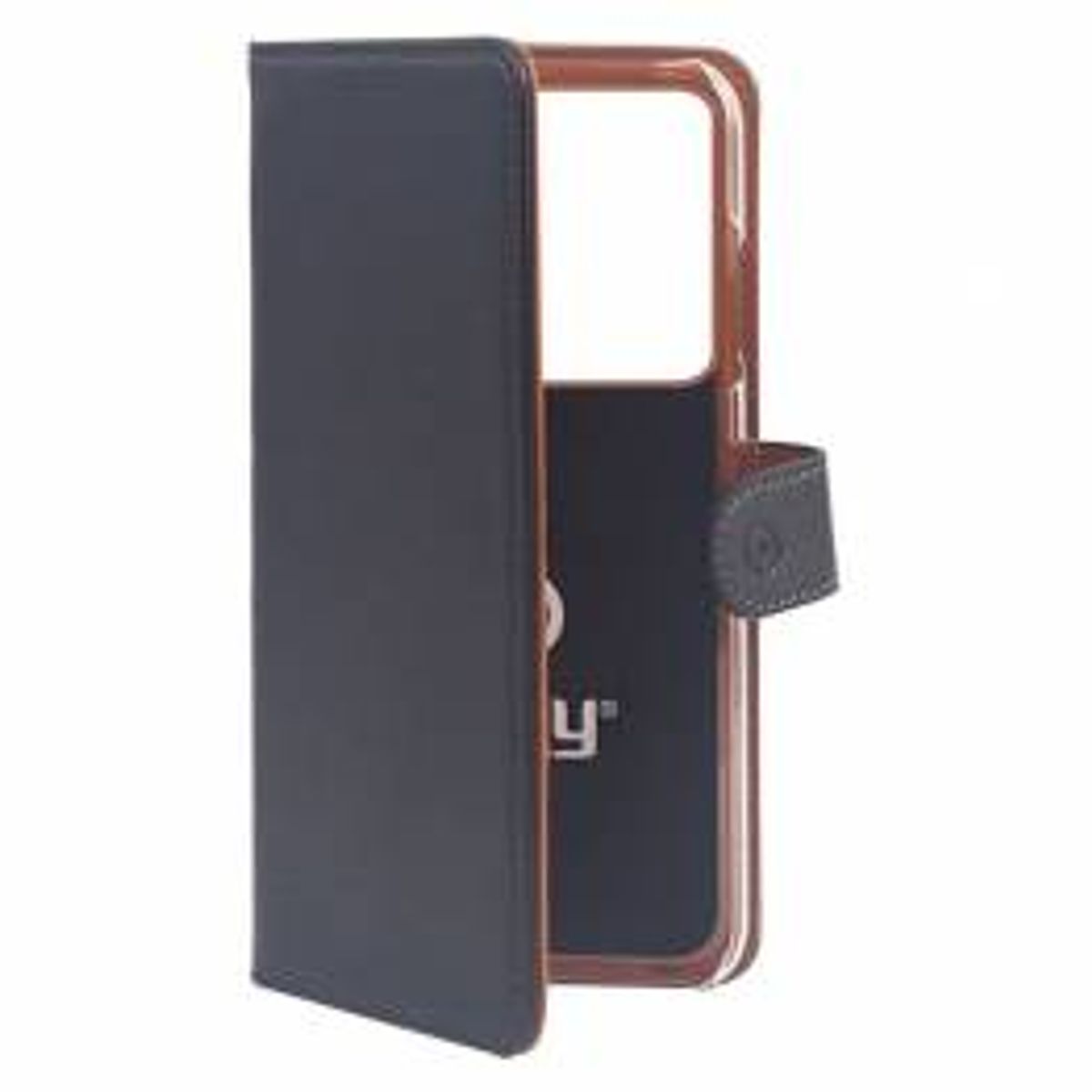 Celly Wally Samsung Galaxy S20 Ultra Cover, Sort/Cognac