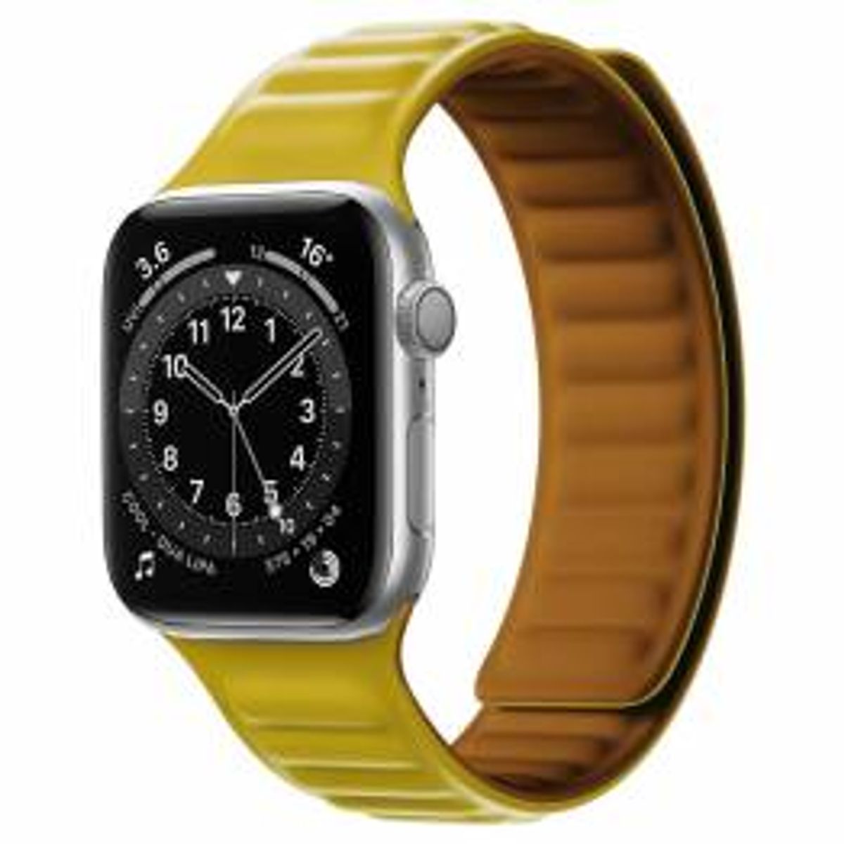 Magnetisk Apple Watch rem i silikone 38/40/41/42mm - Gul/Brun