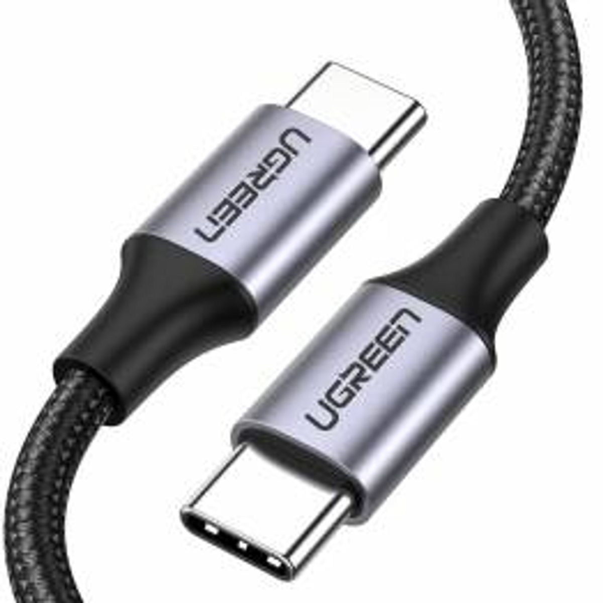 Ugreen USB-C kabel 60W PD QC3.0 Zinc Alloy 1m - Sort