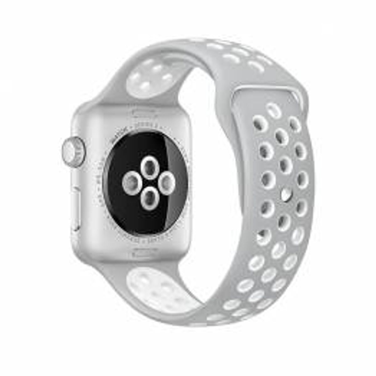 Apple Watch rem i silikone - God til sport - Flere flotte farver, Størrelse 38, 40, 41 & 42mm, Farve Lys grå