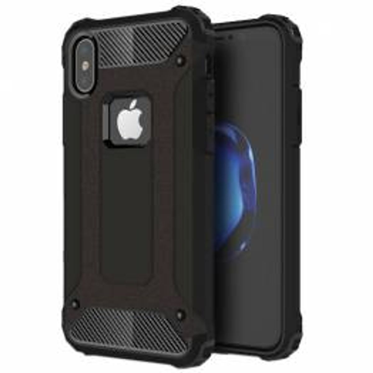 Ekstra beskyttende cover til iPhone X / XS - Sort