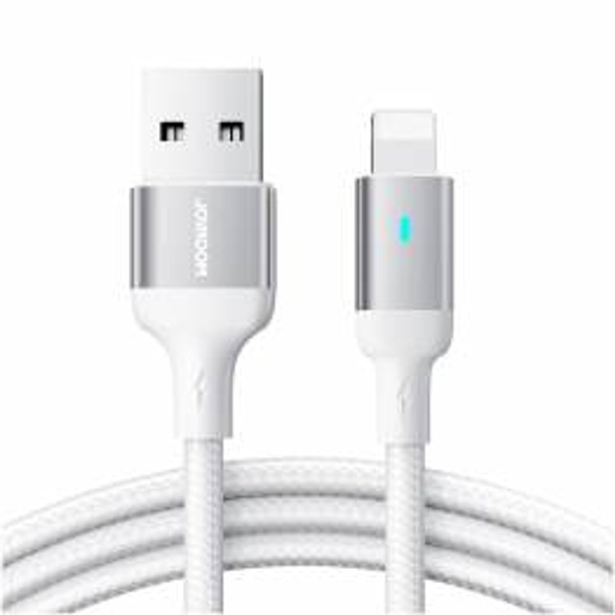 Joyroom USB til Lightning kabel med diode - 1,2m - vævet hvid