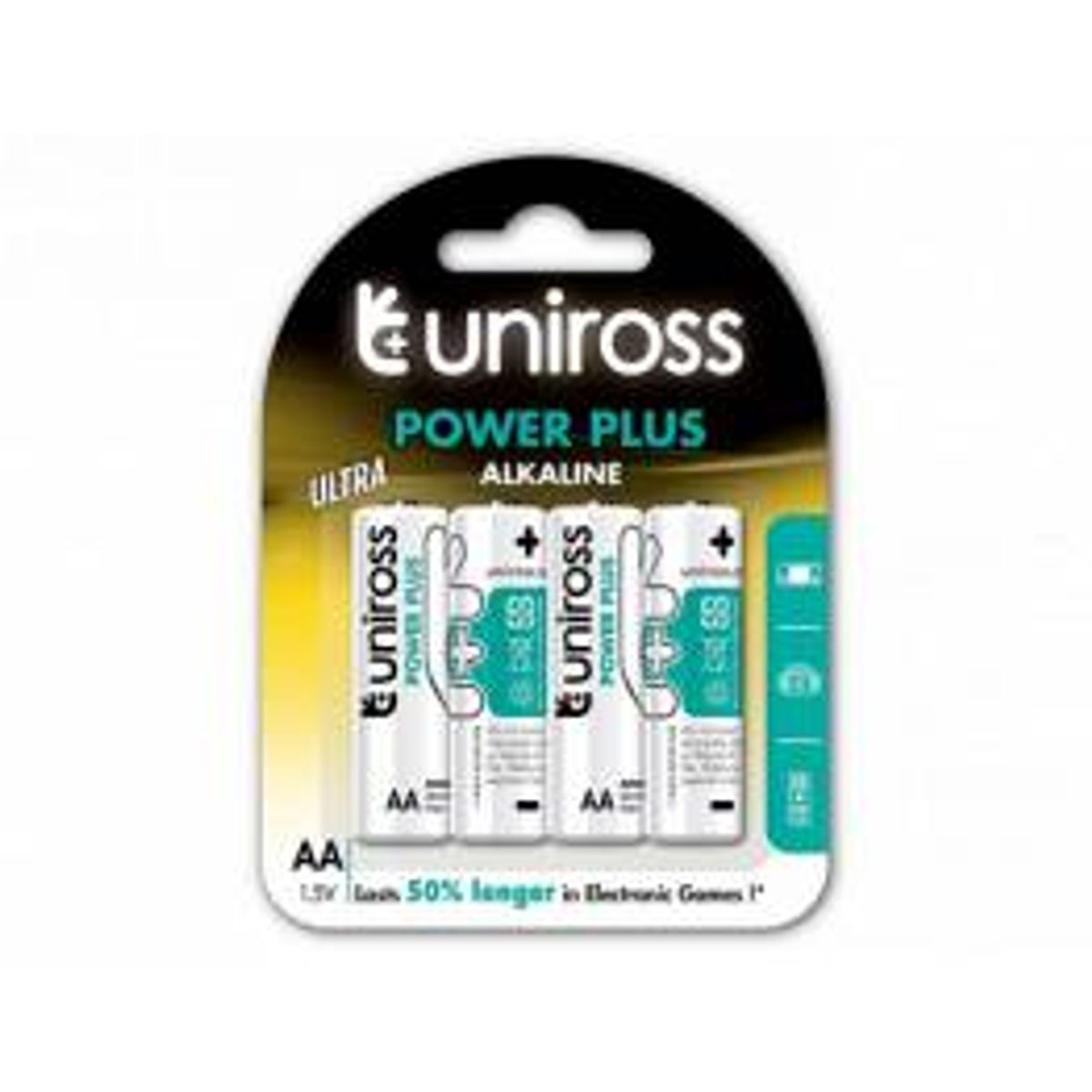 Uniross alkaline AA batterier - 4 stk