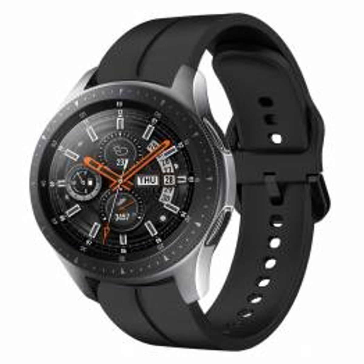 Silikone rem til Samsung Galaxy Watch - 46mm - Sort