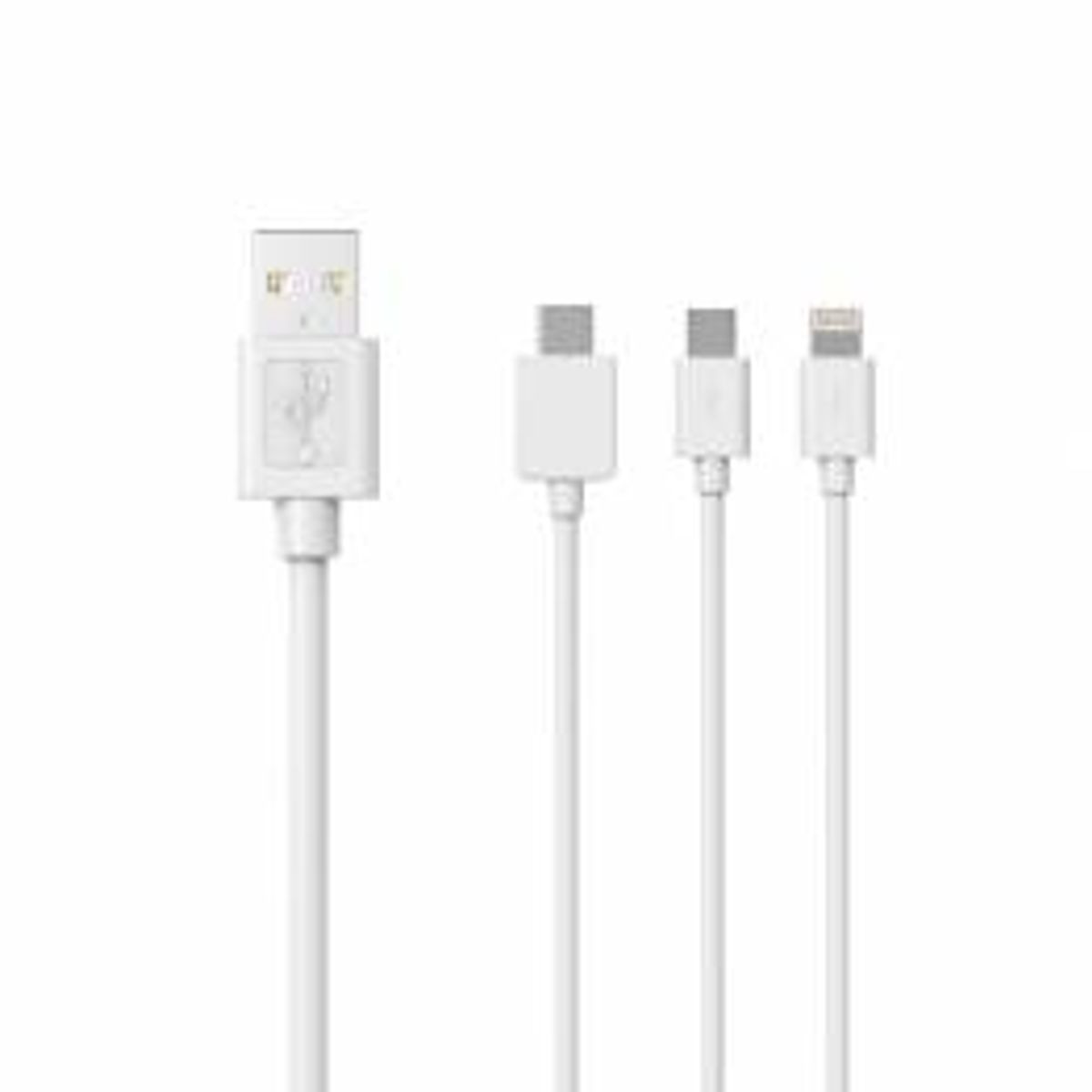 Multi oplader kabel Lightning, MicroUSB og USB-C Sinox