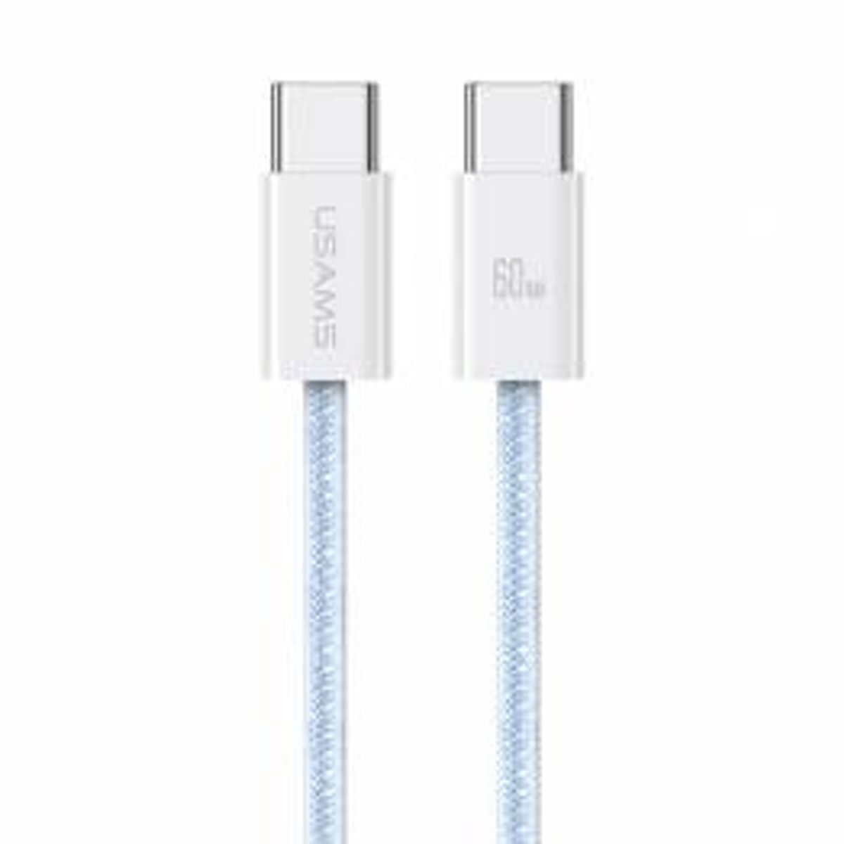 USAMS vævet USB-C kabel 60W PD opladningskabel - 1,2m - Blå