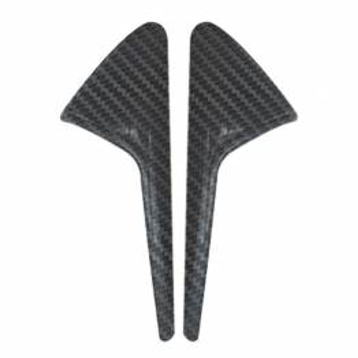 Cover til sidekamera til Tesla Model 3/Y/X/S - 2 stk - Lyst carbon look