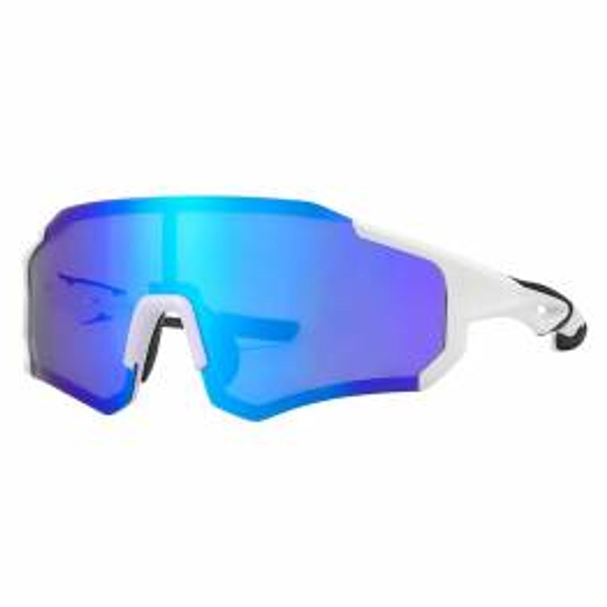 RockBros polariseret cykelbrille m etui og ramme til linser med styrke - Hvid/Blå