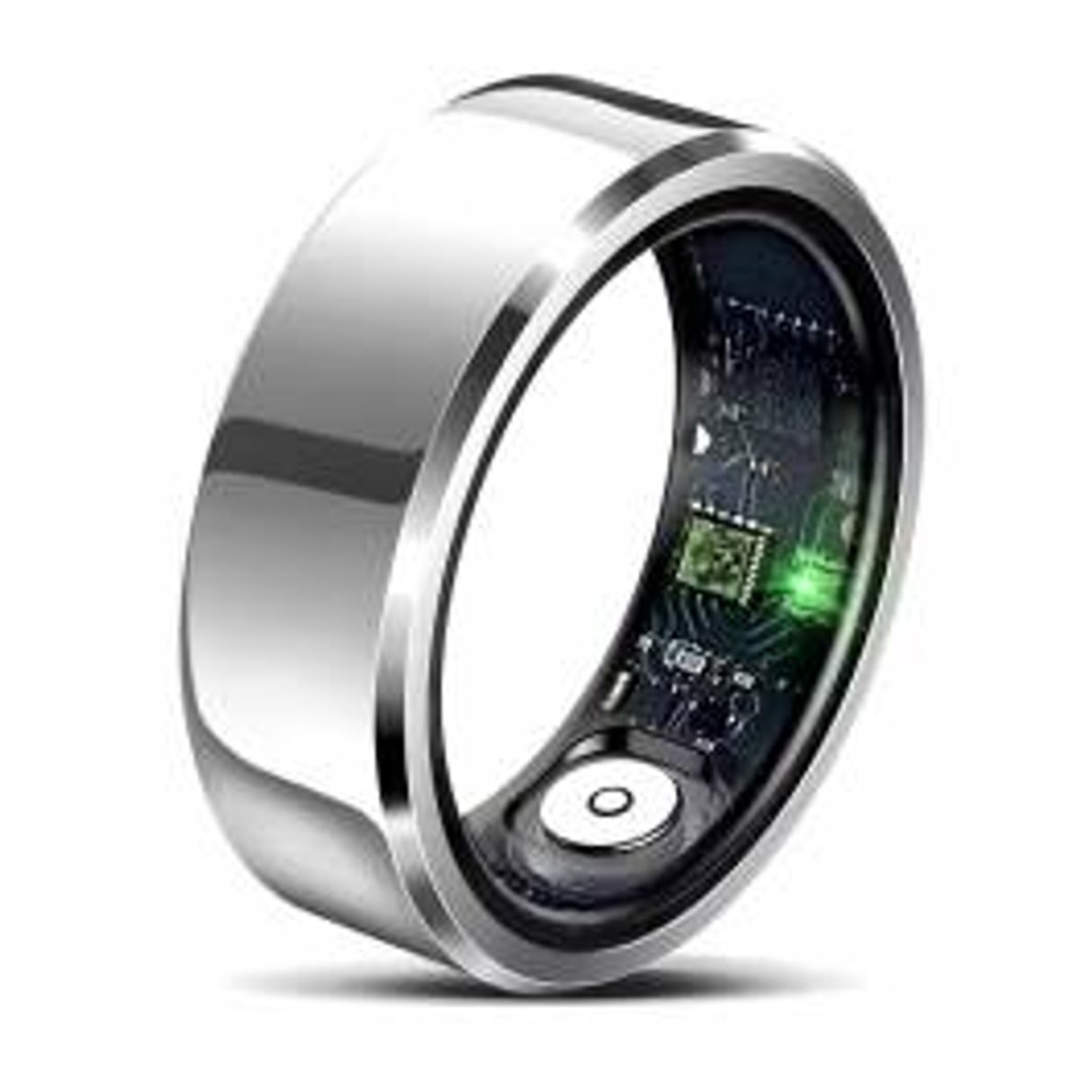 Smart ring med skridttæller, søvn, puls & blodtryk tracking - 59mm - Sølv