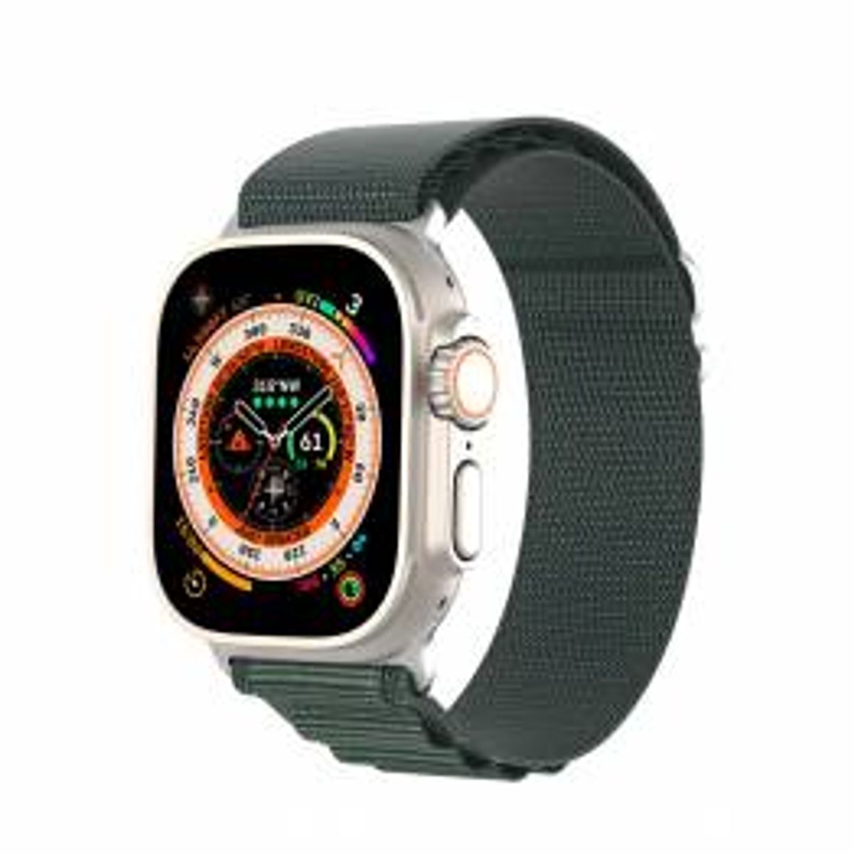 Apple Watch Ultra nylon Loop rem 44/45/46/49mm - Mørkegrøn