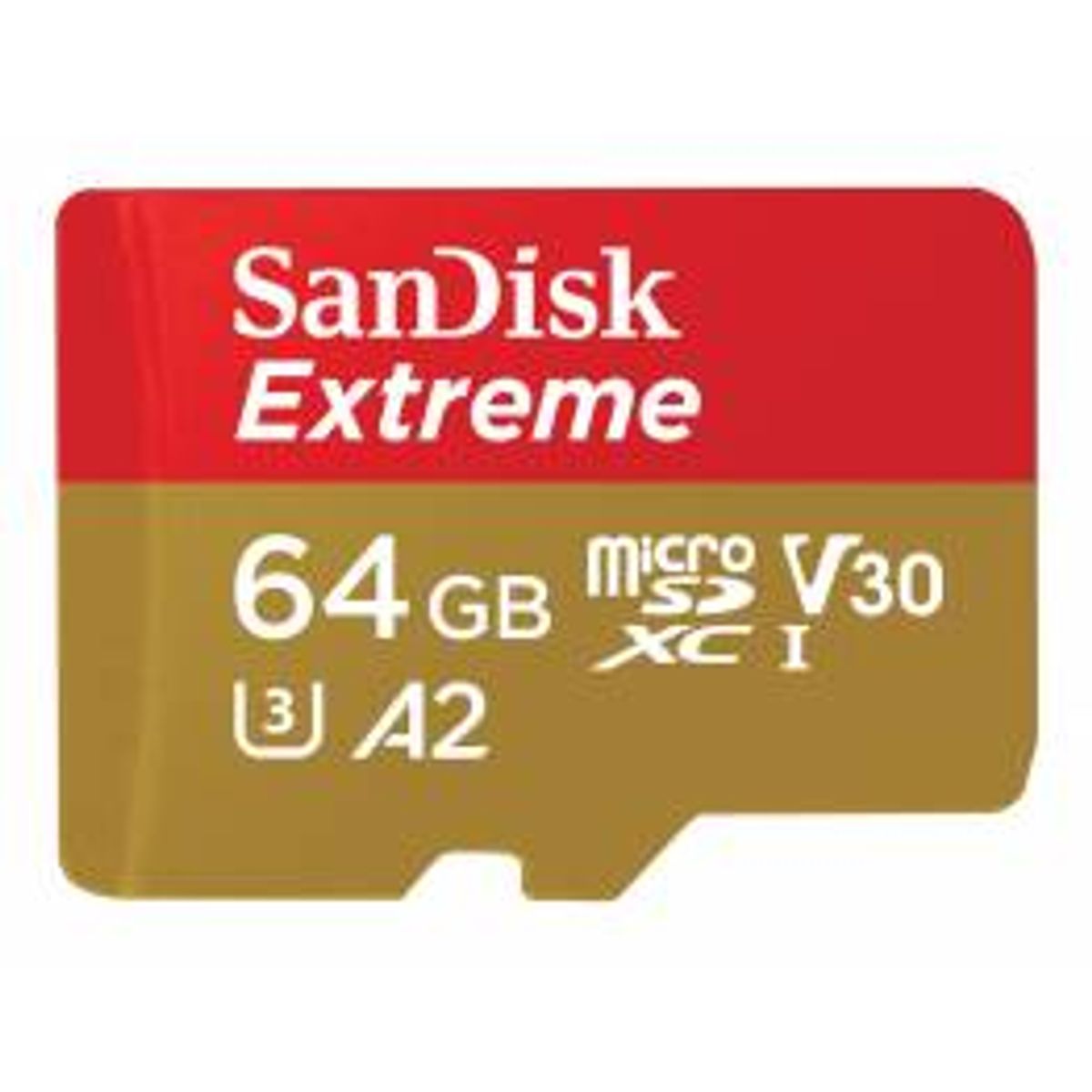 SanDisk Extreme microSDXC kort class 10 UHS-I 190MB/s 64/128/256/512GB, Hukommelses størrelse 64GB