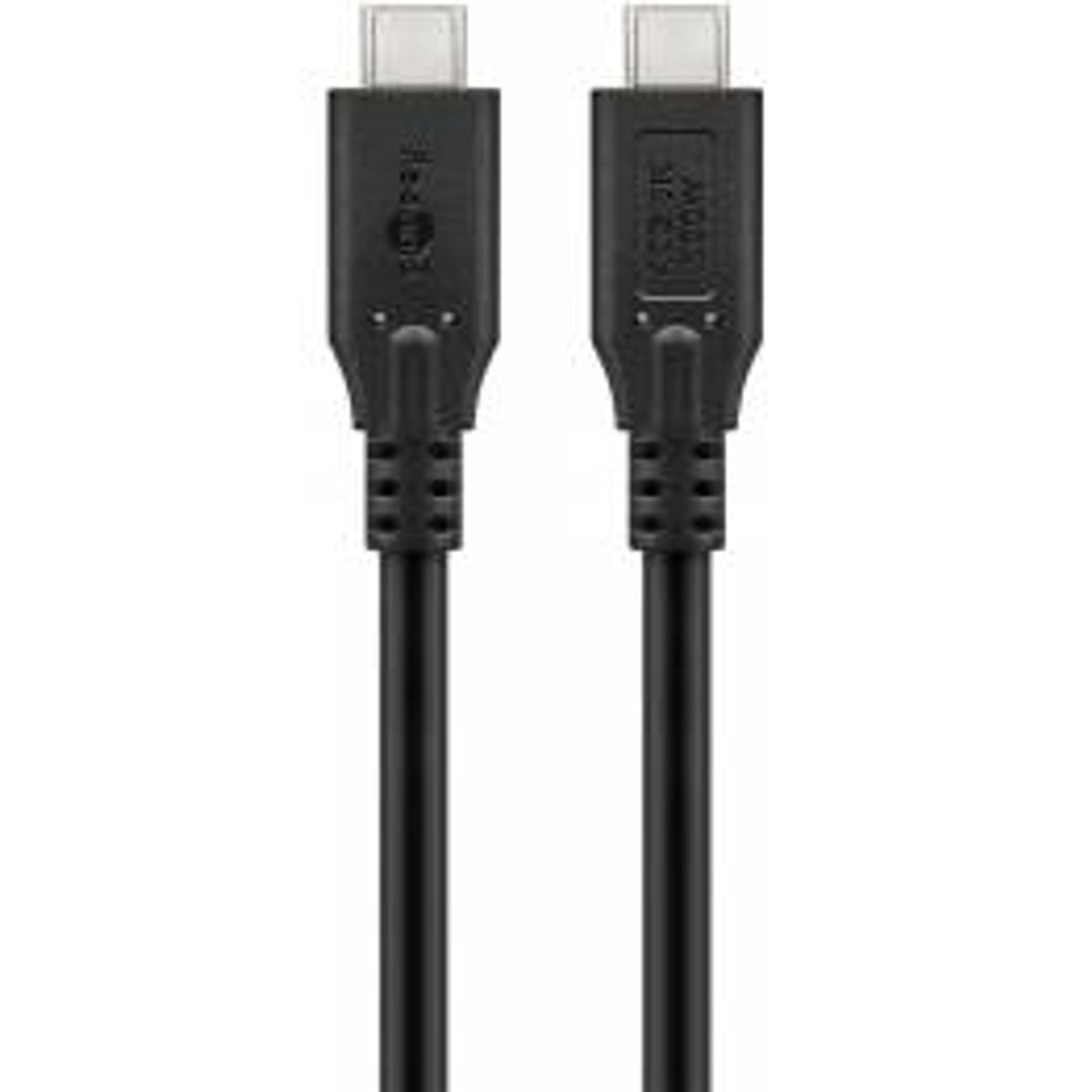 Goobay USB-C kabel 100W PD - USB4 - 40 Gbit/s - 0,5m - Sort