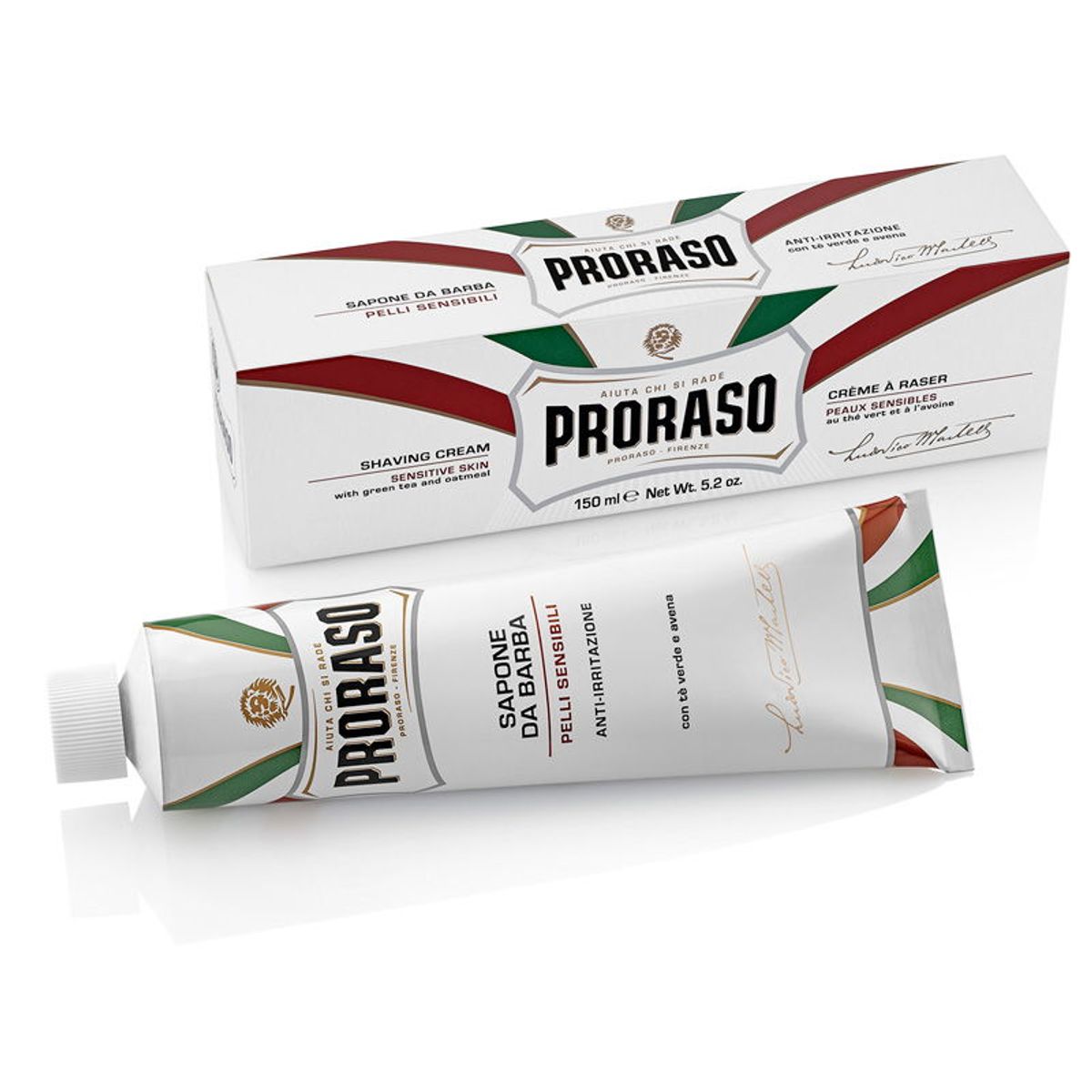 Proraso Barbercreme - Grøn Te og Havre (150 ml)