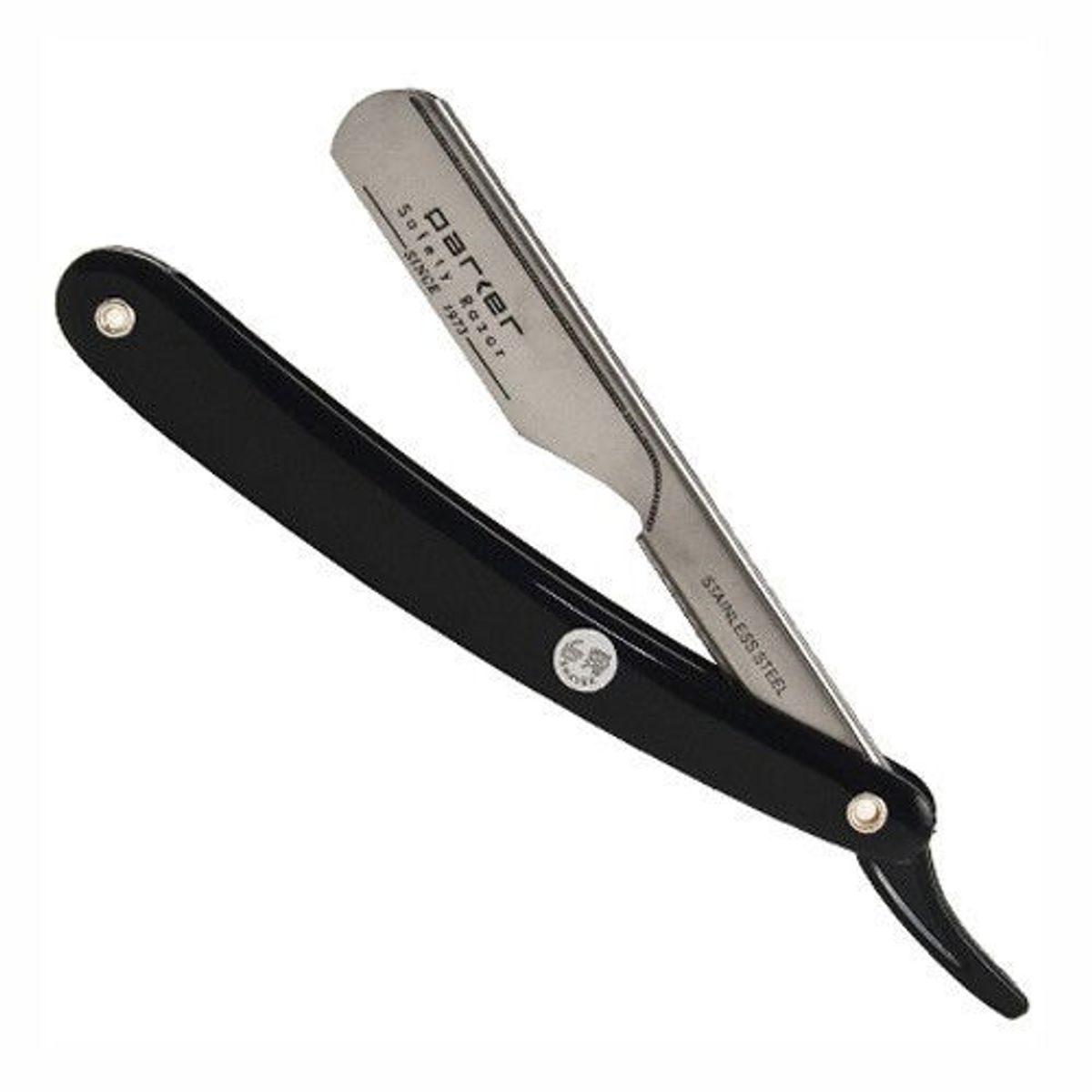 Parker Straight Razor Barberkniv Shavette (Sort Håndtag)