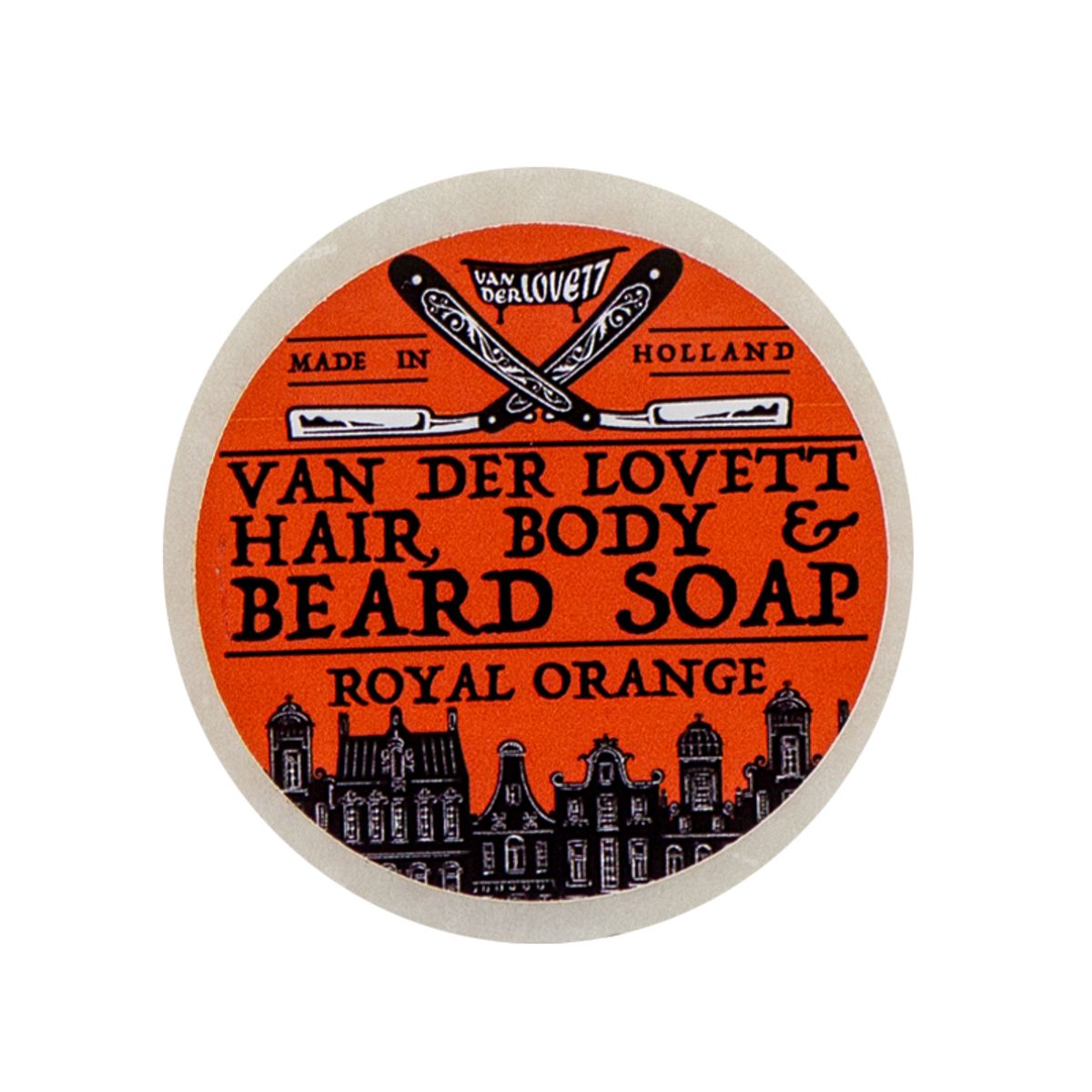 Van Der Lovett Hair, Body & Beard Shampoo Soap Bar Royal Orange (60 g)