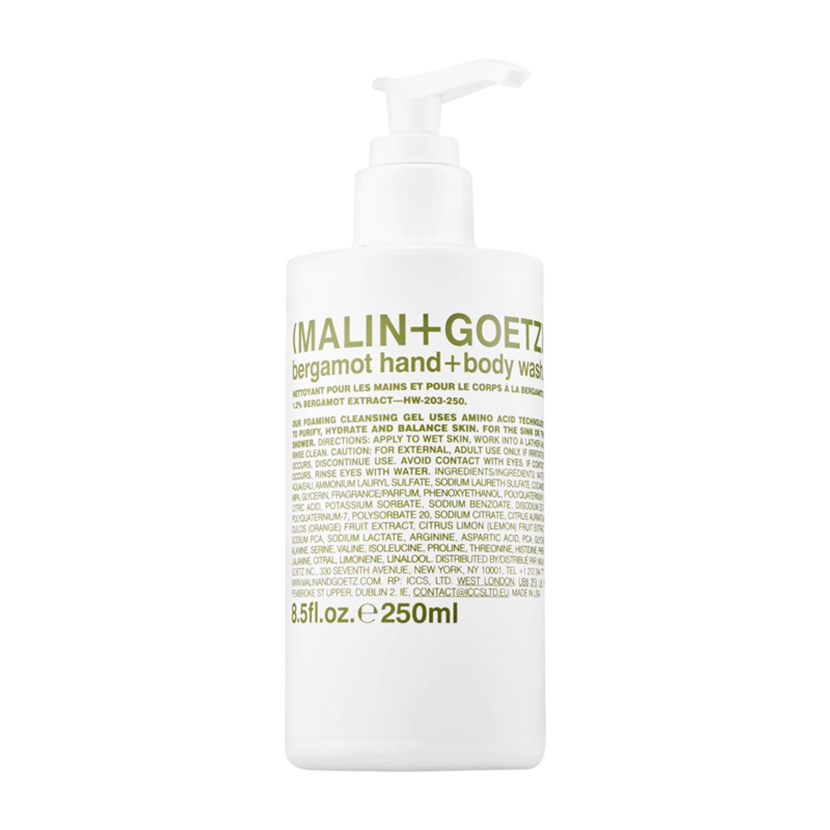 Malin+Goetz Bergamot Hand + Body Wash (250 ml)