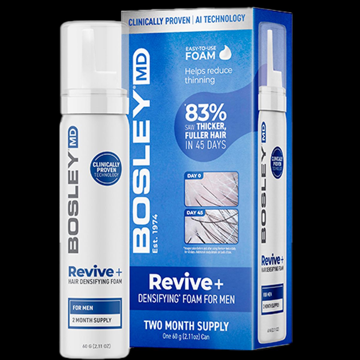 Bosley Revive+ Densifying Foam for Men (60 g)