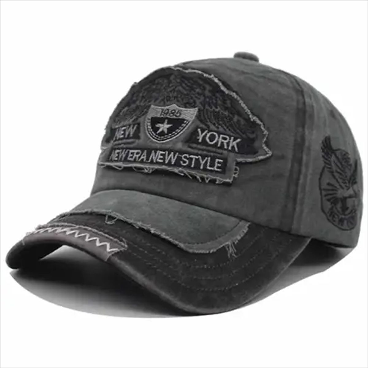 Grey New York Cap