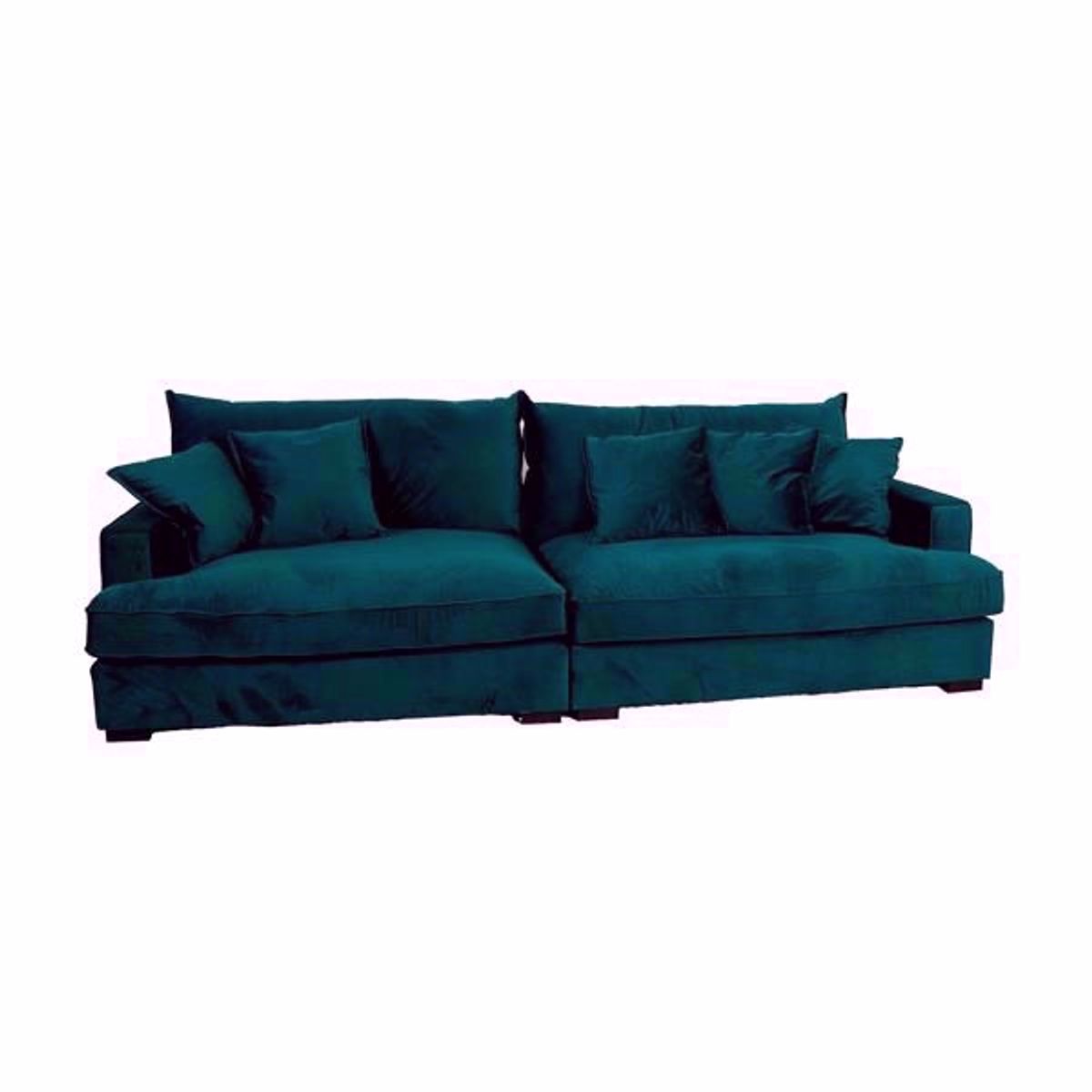 Chelsey Flydersofa | 3-personers sofa | Grøn velour