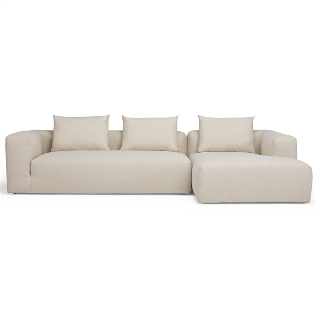 Cozy 3 personers sofa| Højrevendt m. natur stof