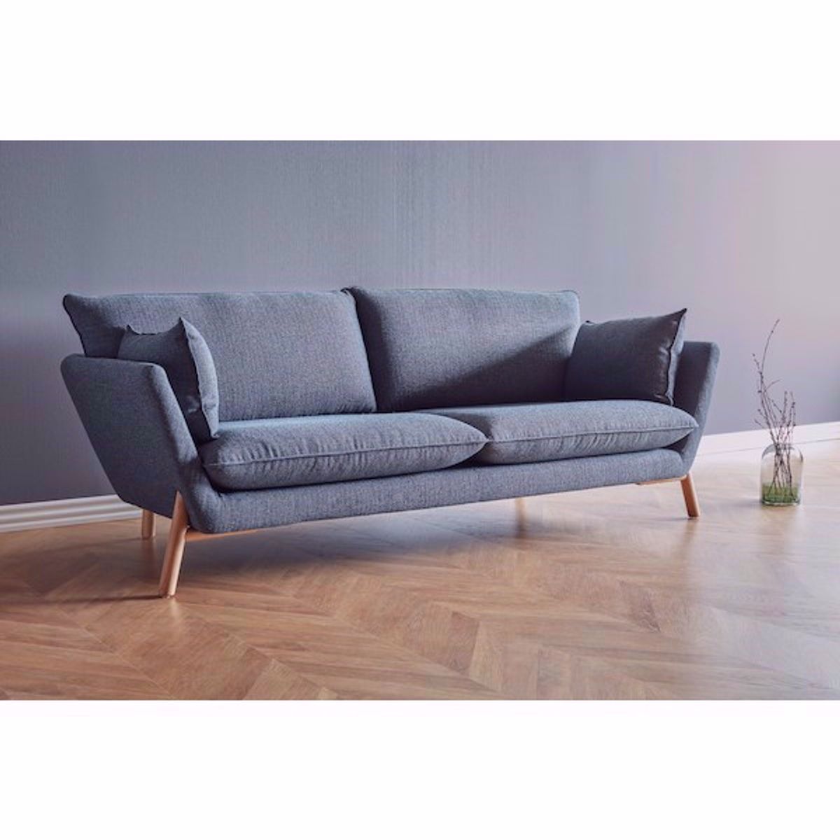 Egelykke 2 personers sofa | Blå stof