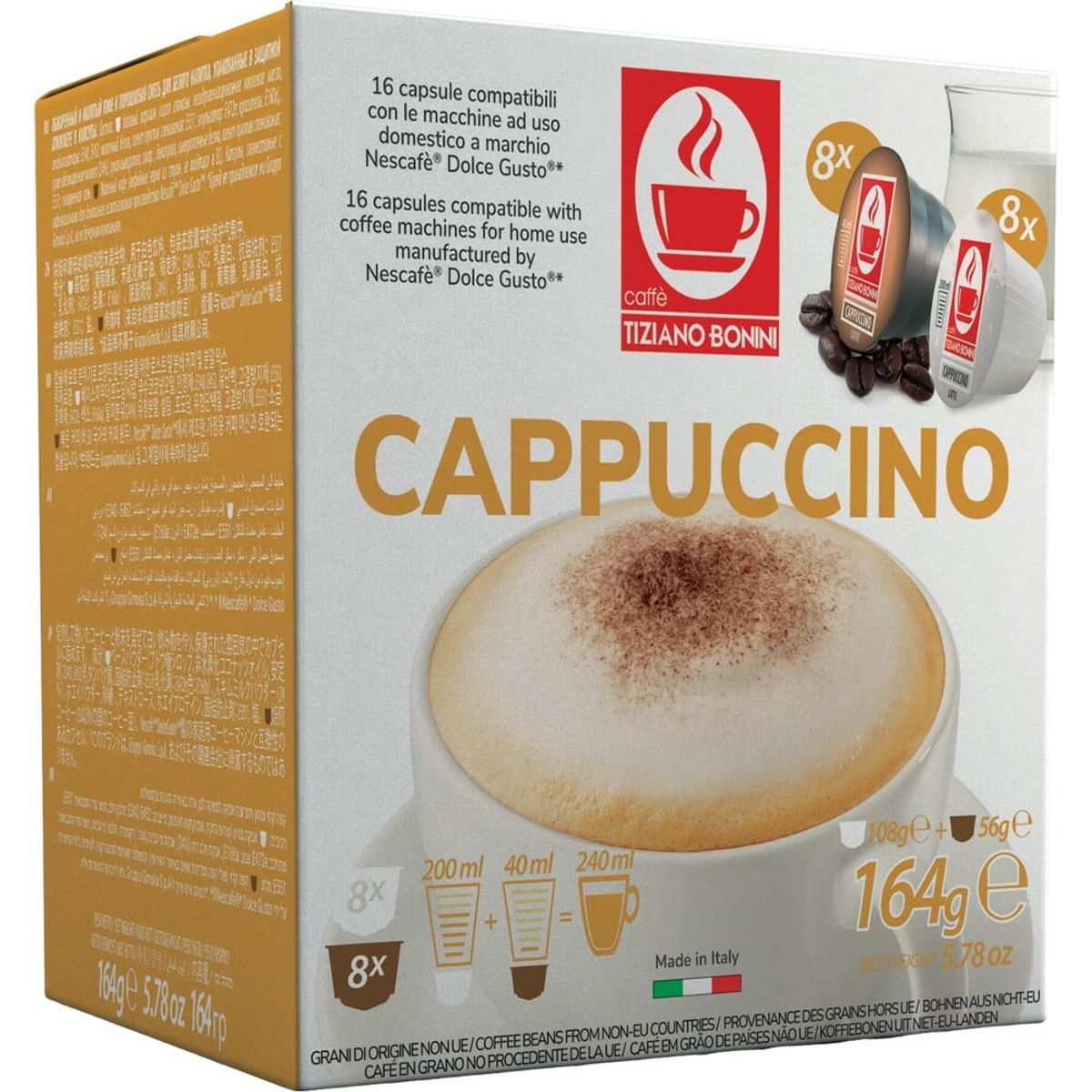 Bonini - Cappuccino (16 stk) - Kapsler til Dolce Gusto