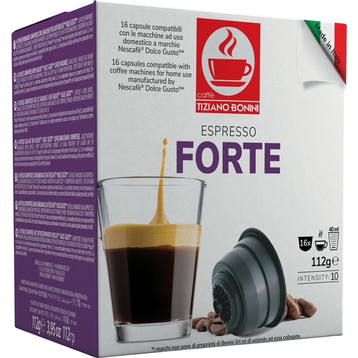 Bonini - Espresso Forte (16 stk) - Kapsler til Dolce Gusto