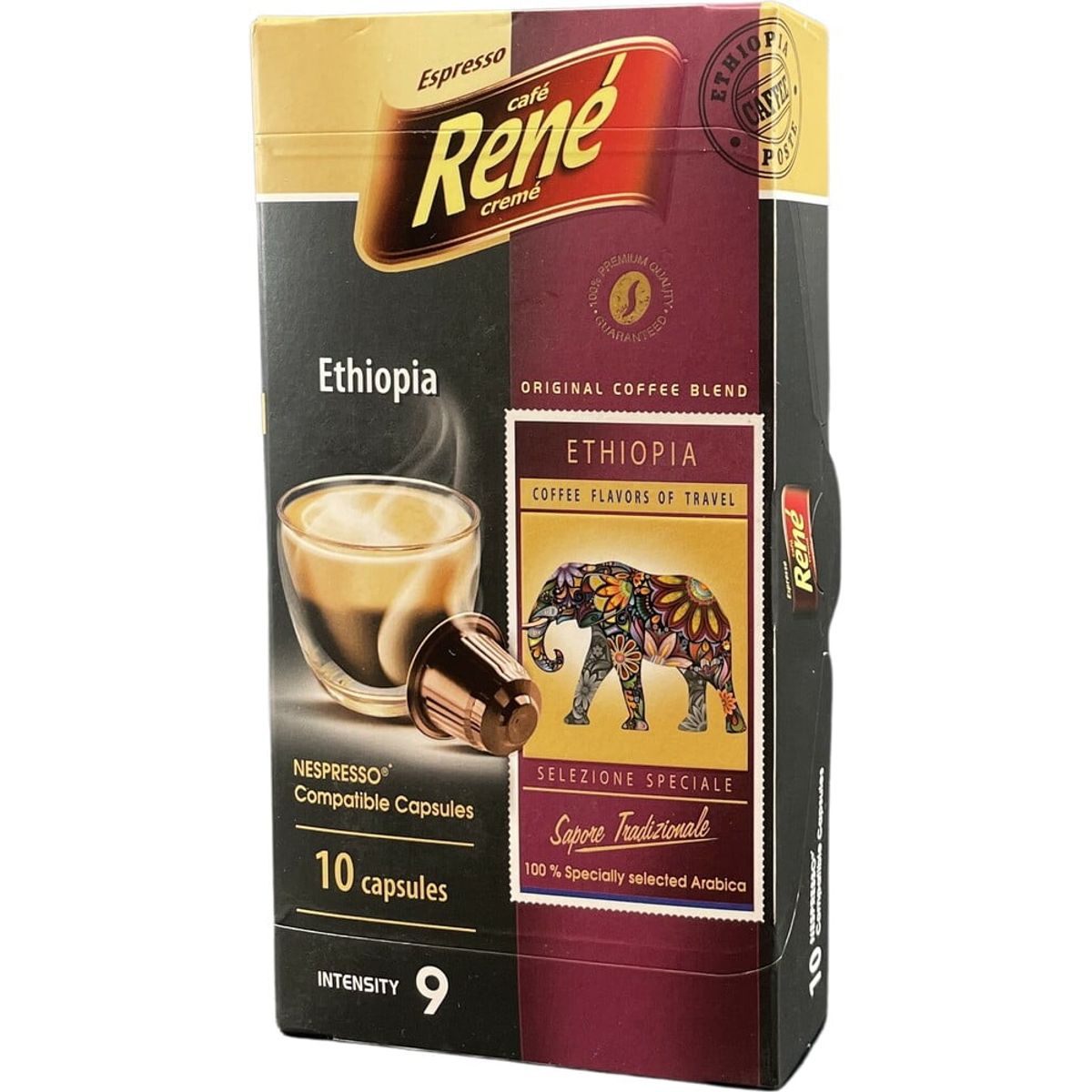 Café René - Etiopien (10 stk) - Kapsler til Nespresso