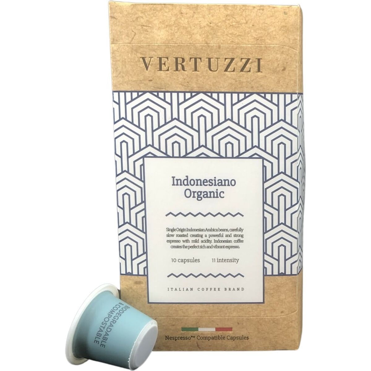 Vertuzzi - Indonesiano Organic (10 stk) - Kapsler til Nespresso