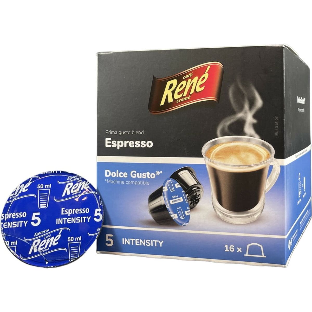 Café René - Espresso (16 stk) - Kapsler til Dolce Gusto