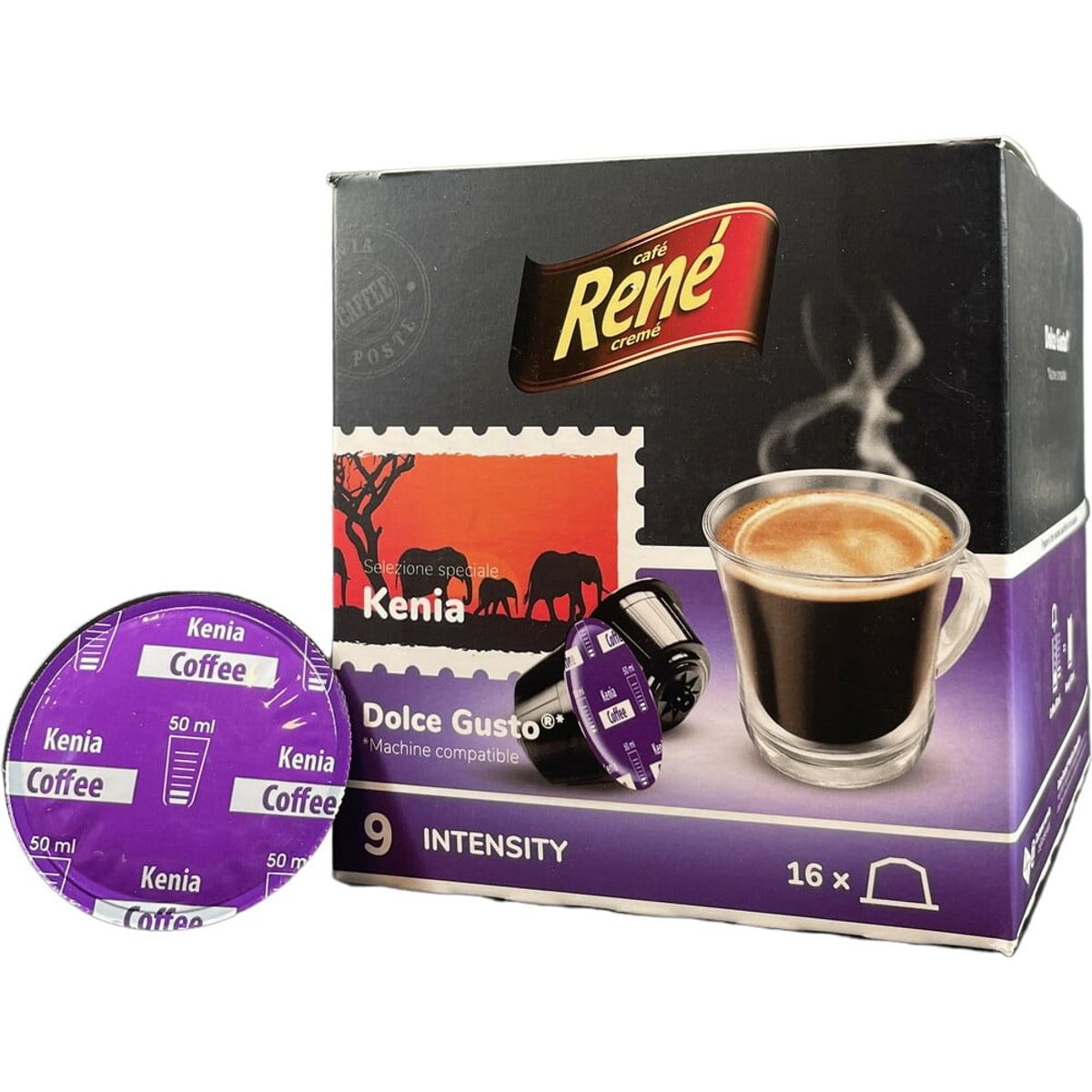 Café René - Kenya (16 stk) - Kapsler til Dolce Gusto