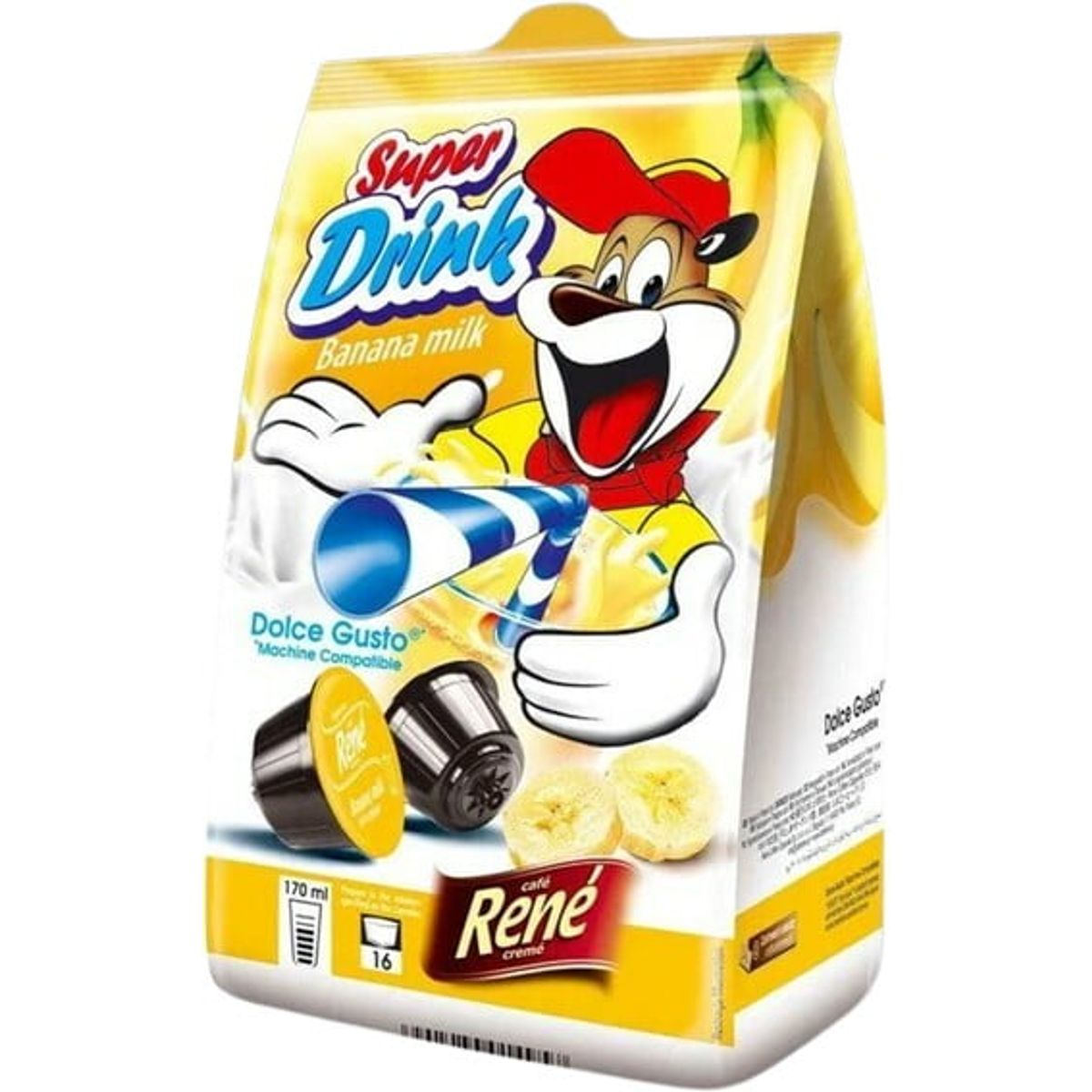 Café René - Super Drink Banana (16 stk) - Kapsler til Dolce Gusto