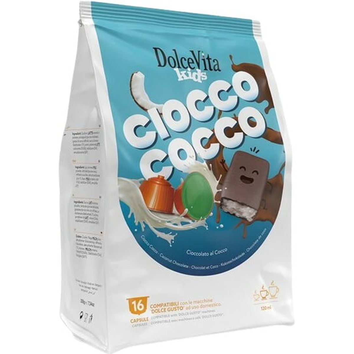 Dolce Vita - Kokos-Chokolade (16 stk) - Kapsler til Dolce Gusto