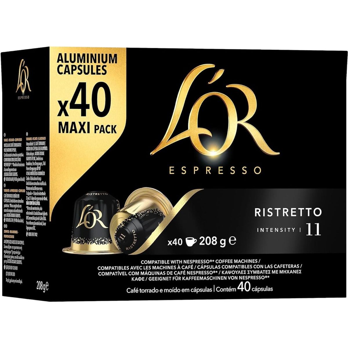 L´OR - Espresso Ristretto (40 stk) - Kapsler til Nespresso