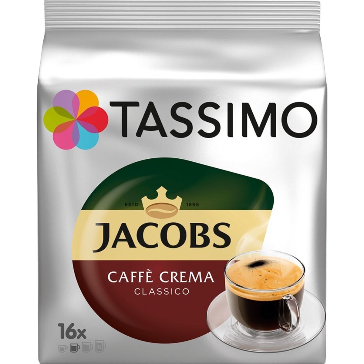 Jacobs - Caffé Crema Classico (16 stk) - Kapsler til Tassimo