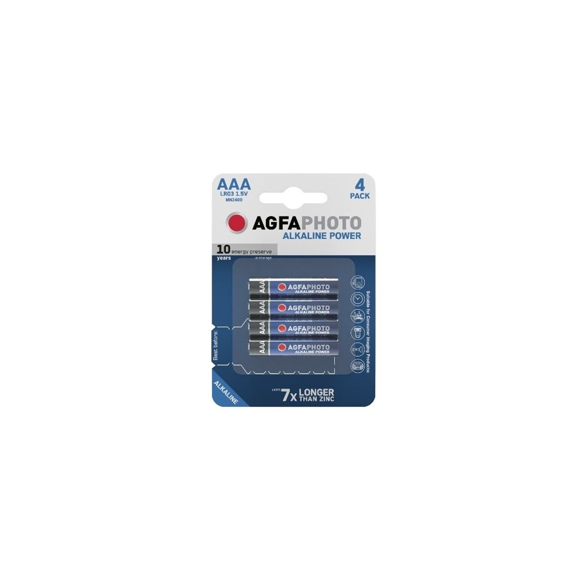 AAA 4-pak AgfaPhoto batteri - Alkaline, 1,5V