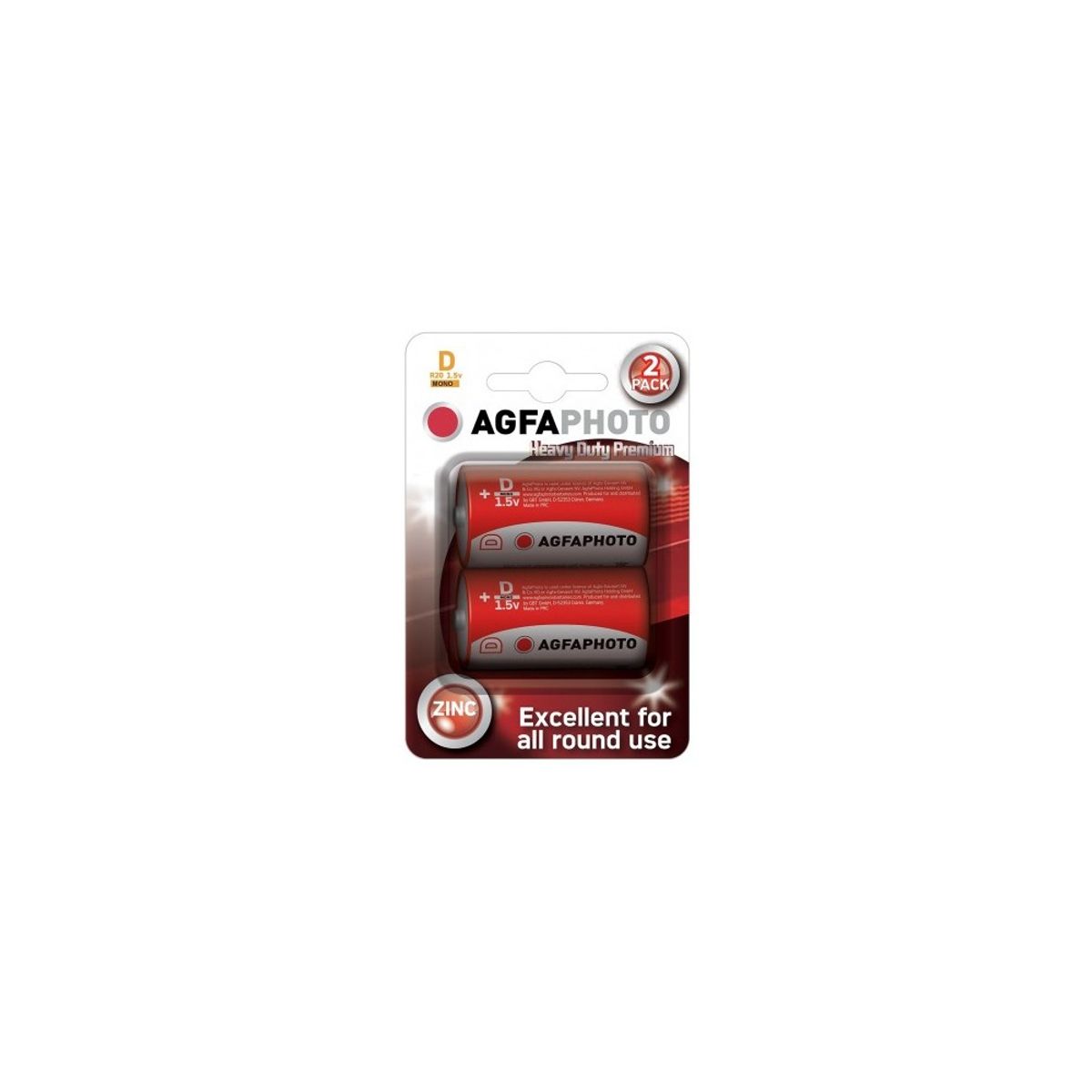 D/MN1300 2-pak AgfaPhoto batteri - Alkaline, 1,5V