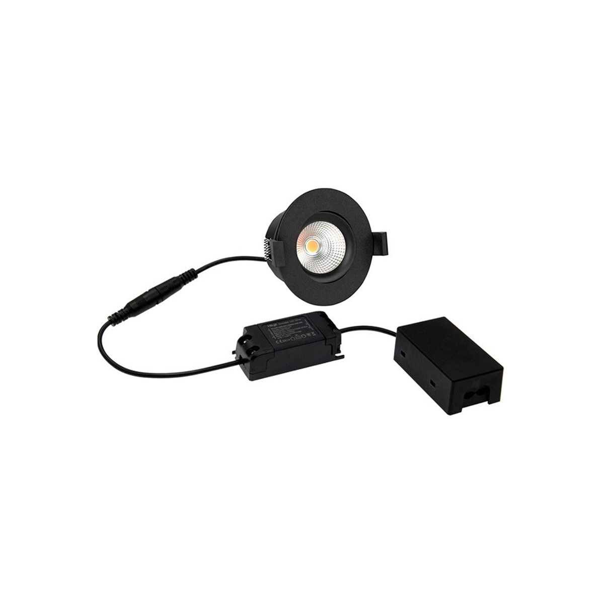 HiluX D3 Tilt360 - Full Spectrum LED Indbygningsspot, RA97, 2700K, Sort