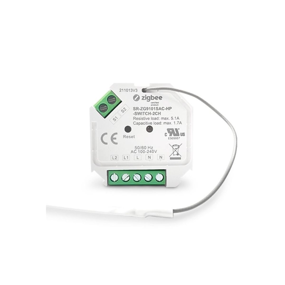 Mini ZigBee Dobbeltafbryder - 2 x 390W