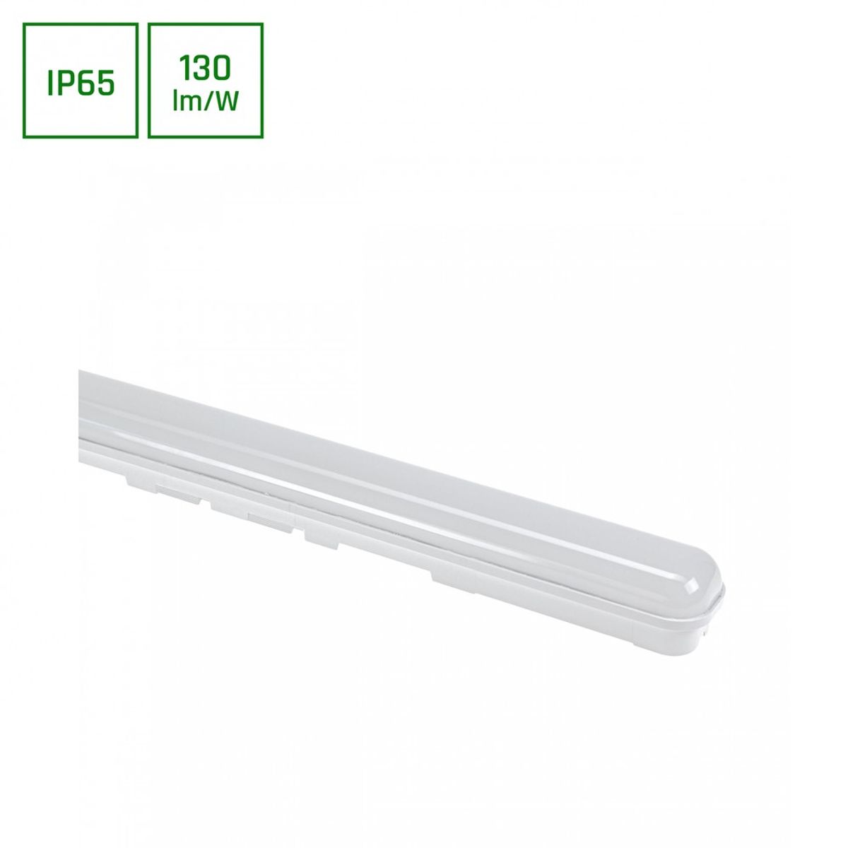 LIMEA GO 25W - Vandtæt, 600mm, Kold Hvid, 230V, 120 °, IP65, IK07, 600x60x52mm, Hvid