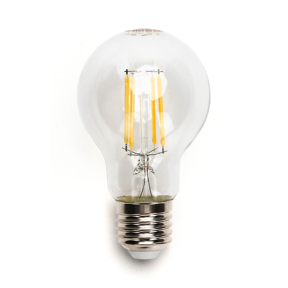 Outlet: LED-Filament pære A60 E27 6W - 2700K - Klar - Kulør : Varm