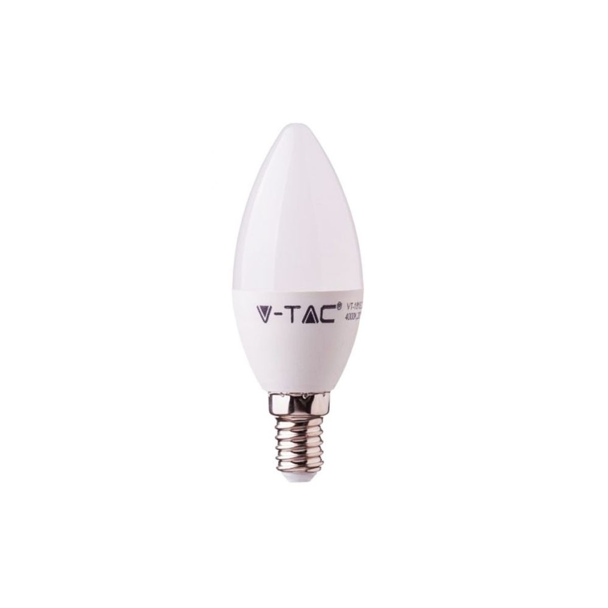 V-Tac 3W LED kertepære - B35, E14, 230V - Dæmpbar : Ikke dæmpbar, Kulør : Varm